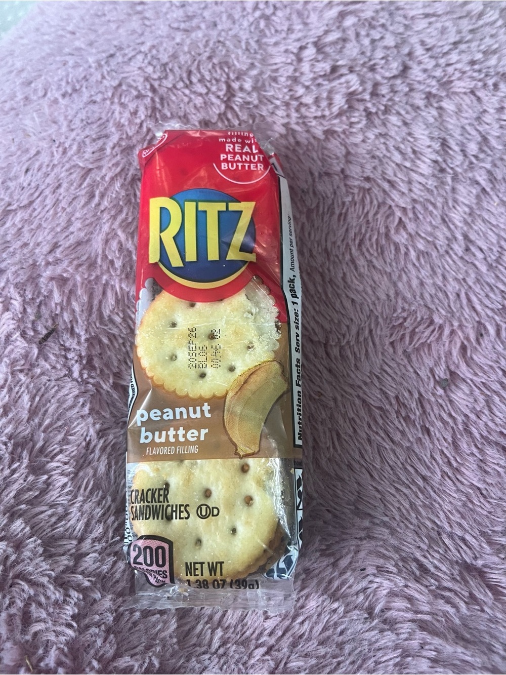 Ritz Peanut Butter Cracker Sandwiches - Red Packaging